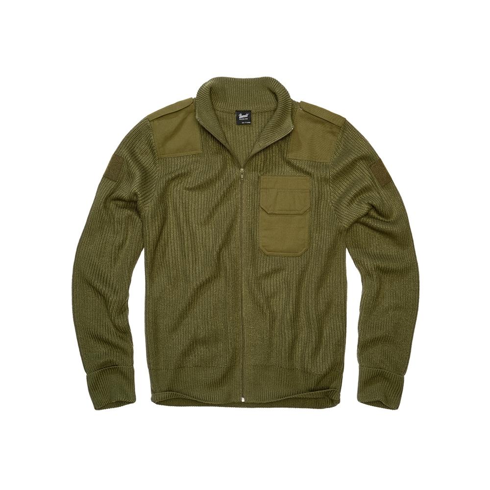 Brandit - BW Cardigan Zip Sweater - Olive green